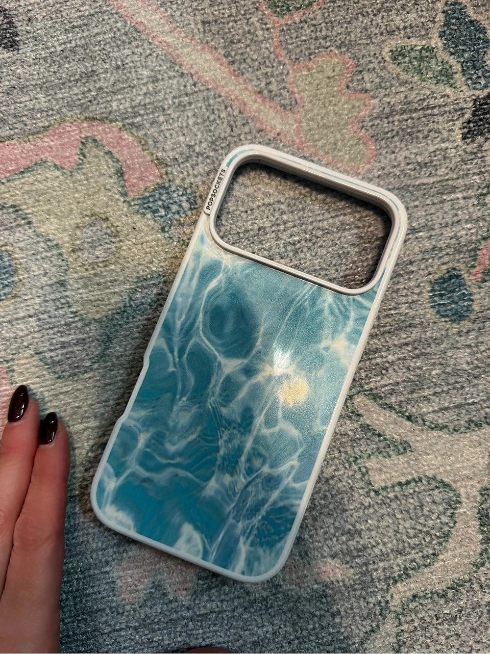 PopSockets MagSafe iPhone Case Water Ripple Blue